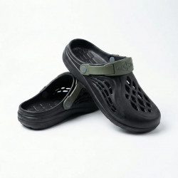 Сабо чоловічі чорні з хакі Gipanis піна ЕВА. Стильні крокси для дачі та відпочинку 41-45 45