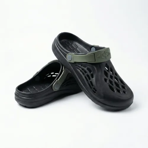 Сабо чоловічі чорні з хакі Gipanis піна ЕВА. Стильні крокси для дачі та відпочинку 41-45 45