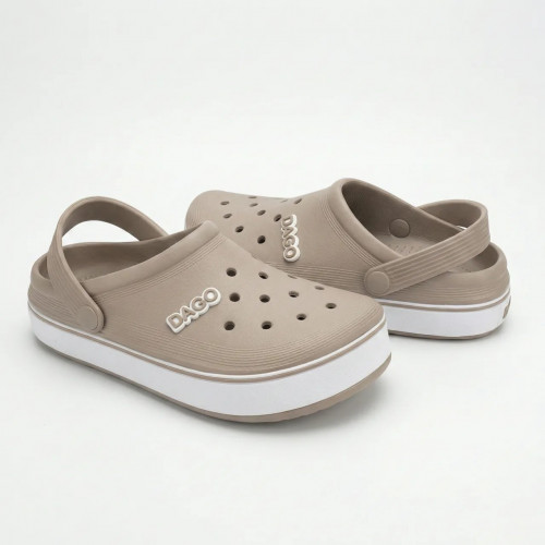 Сабо жіночі бежеві Dago Style піна ЕВА. Стильні крокси на білій платформі 37-41 40