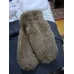 Рукавиці жіночі зимові хутряні Коричневі (Капучино). Теплі пухнасті варежки з еко-хутра