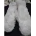 Рукавиці жіночі зимові хутряні Білі. Теплі пухнасті варежки з еко-хутра