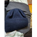 Шапка зимняя вязаная Темно-синяя. Теплая классическая шапка с отворотом унисекс - фото 3