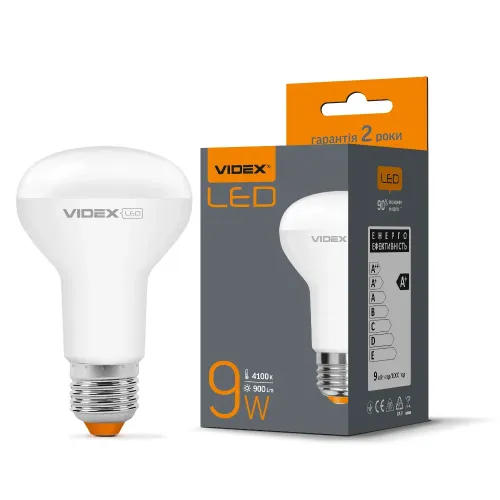 LED лампа VIDEX R63e 9W E27 4100K VL-R63e-09274