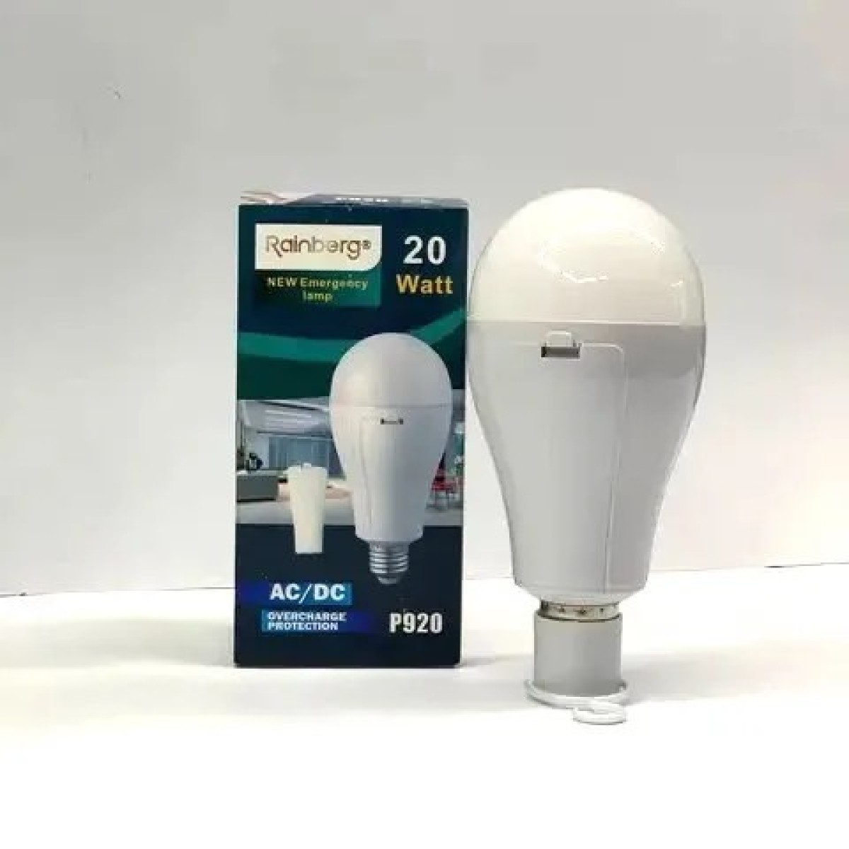 Кемпінговий LED ліхтар підвісний Rainberg P920 у формі лампочки цоколь Е27 лампа для дому акумуляторна 18650 при вимиканні світла (арт. 3580)