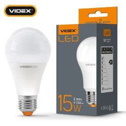 LED лампа світлодіодна VIDEX A65e 15W E27 3000K 220V