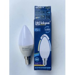 LED Лампа Іскра C37 5W 4000K E14 (свічка, аналог 40-50W) для люстр і дому