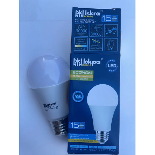 LED-лампа Іскра A60 E27 15 W 4000 K ECONOM