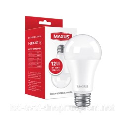 Лампа світлодіодна MAXUS 1-LED-777 A60 12 W 3000 K 220 V E27 (1-LED-777)