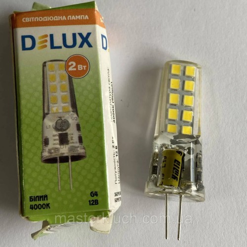 Лампа світлодіодна 12 В 2 Вт G4 DELUX