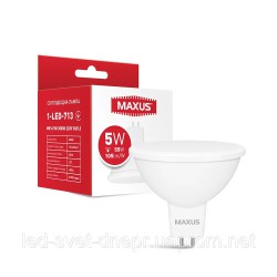 Лампа світлодіодна MAXUS 1-LED-713 MR16 5 W 3000 K 220V GU5.3