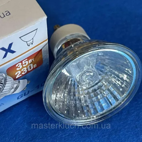 Лампа галогенна GU-10 220V 35Вт Delux