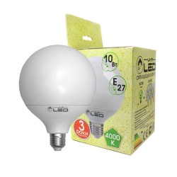 Світлодіодна лампа UkrLed Е27 10 W (Глобус) 4000К