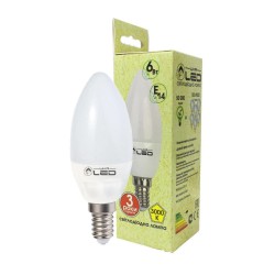 Світлодіодна лампа UkrLed Е14 6 W (Свічка) 3000 К