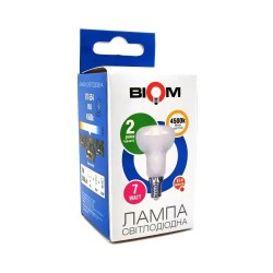 Світлодіодна лампа BIOM BT-554 R50 7W E14 4500К матова