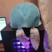 Женская летняя кепка с широким козырьком голубая с цветочным принтом (арт. 27089) - фото 5