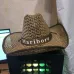 Соломенная ковбойская шляпа Mariboro плетеная коричневая летняя с широкими полями (арт. 27090) - фото 4