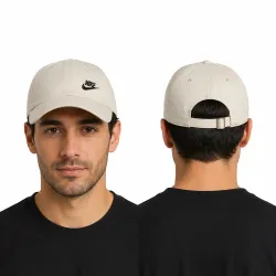 Бежевая бейсболка с логотипом Nike, кепка унисекс с регулировкой размера (арт. 27091)
