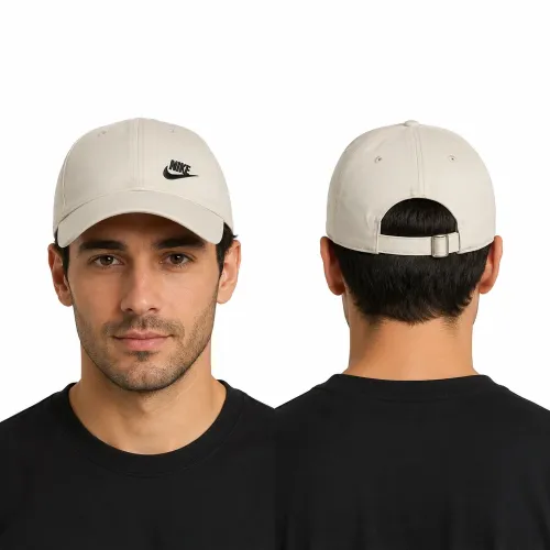 Бежевая бейсболка с логотипом Nike, кепка унисекс с регулировкой размера (арт. 27091)