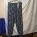 Женские домашние штаны 8XL-10XL темно-синие с цветочным принтом, легкие летние брюки на резинке большой размер (арт. 27136) - фото 4