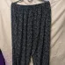 Женские домашние пижамные брюки 8XL-10XL темно-синие с цветочным принтом большого размера (арт. 27138) - фото 4