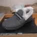 Женские утеплённые домашние тапочки графитового цвета с мехом и декоративной вышивкой 37 42 (арт. 27242) - фото 2