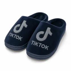 Мужские теплые домашние тапочки TikTok синие 41-45 (арт. 27260)