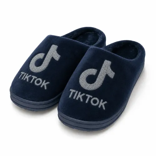 Чоловічі теплі домашні тапочки TikTok сині 41-45 (арт. 27260)