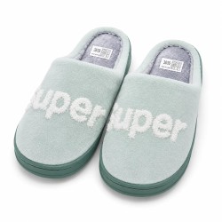 Женские тёплые домашние тапочки Super мятные меховые 37-41 (арт. 27263)