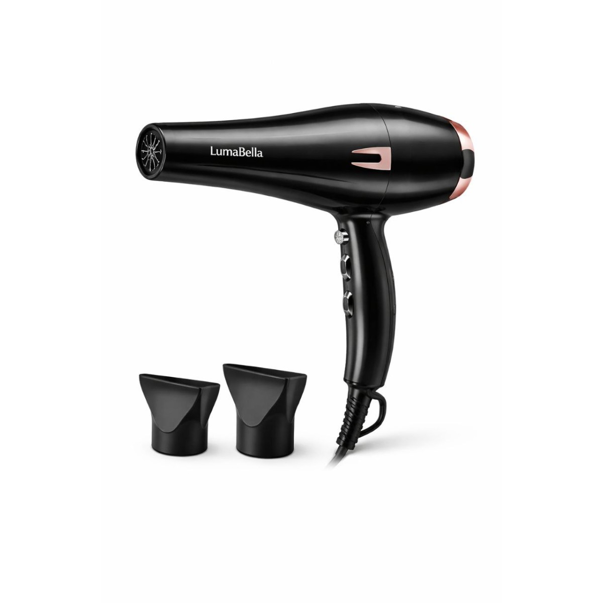 Фен для волос LumaBella LB-64007 (2700 Вт) LumaBella LB-64007 — мощный и надёжный фен для быстрой сушки и бережной укладки волос. Подходит для домашнего и профессионального использования. (арт. 22558)