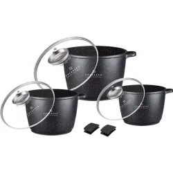 Набір казанів 6 предметів 6.2/10/13 л Edenberg EB-8189 з антипригарним покриттям