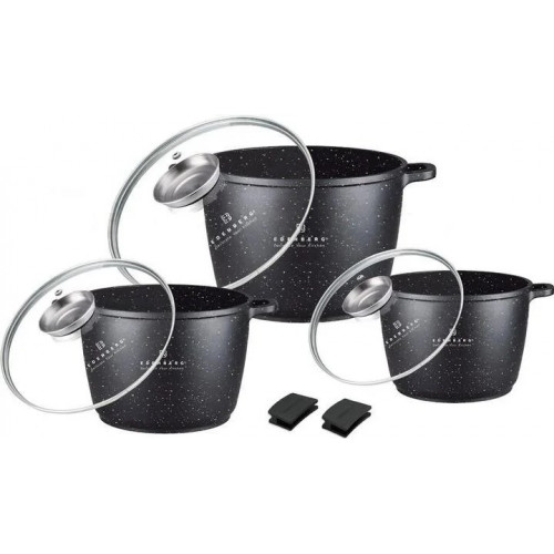 Набір казанів 6 предметів 6.2/10/13 л Edenberg EB-8189 з антипригарним покриттям