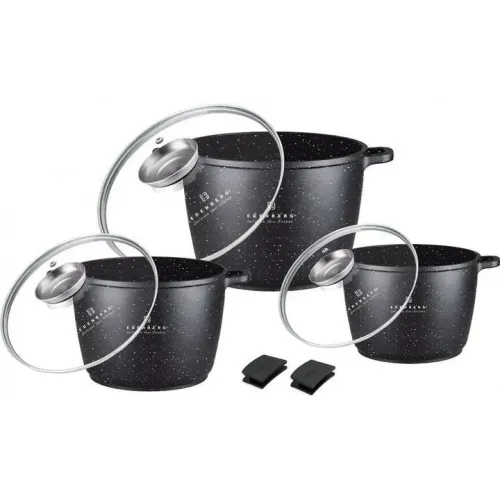 Набір казанів 6 предметів 6.2/10/13 л Edenberg EB-8189 з антипригарним покриттям