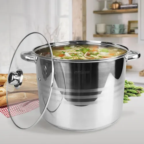 Кастрюля с крышкой MR-3517-16
Размеры: 30×23 см.
Объём: 16 л.
Толщина стенок 0,6 мм
Возможно использование на всех типах плит