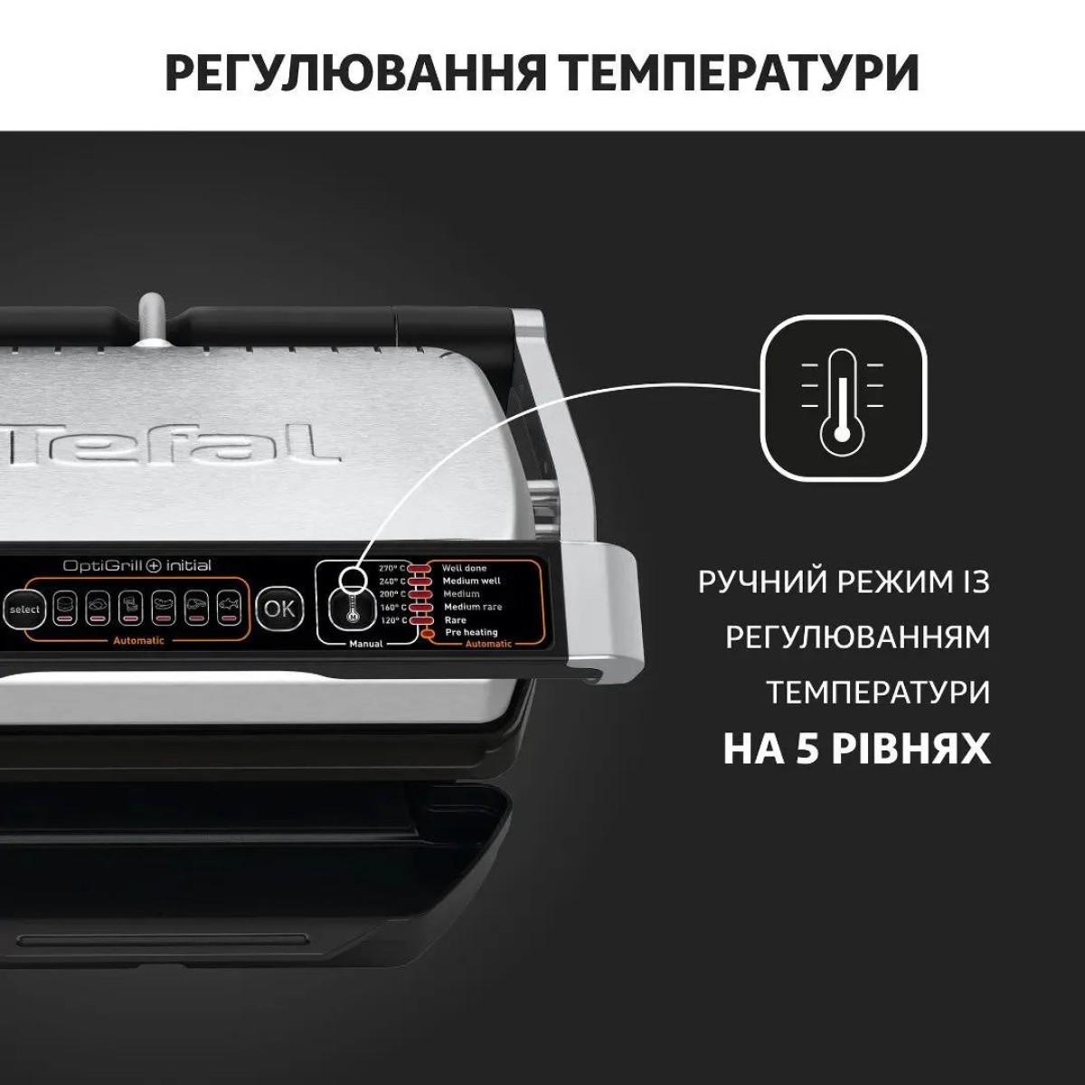 Гриль Tefal OptiGrill + Initial GC706D34 (арт. 14520)