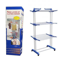 Стійка-сушарка для одягу з полицями 165х63х64-20см 9906 до 40кг