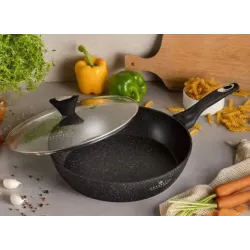 EB-5716 Сковорода Глибока Зі Скляною Кришкою 26 см. (2,7 Лтр.)