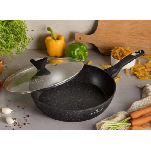 EB-5716 Сковорода Глибока Зі Скляною Кришкою 26 см. (2,7 Лтр.)