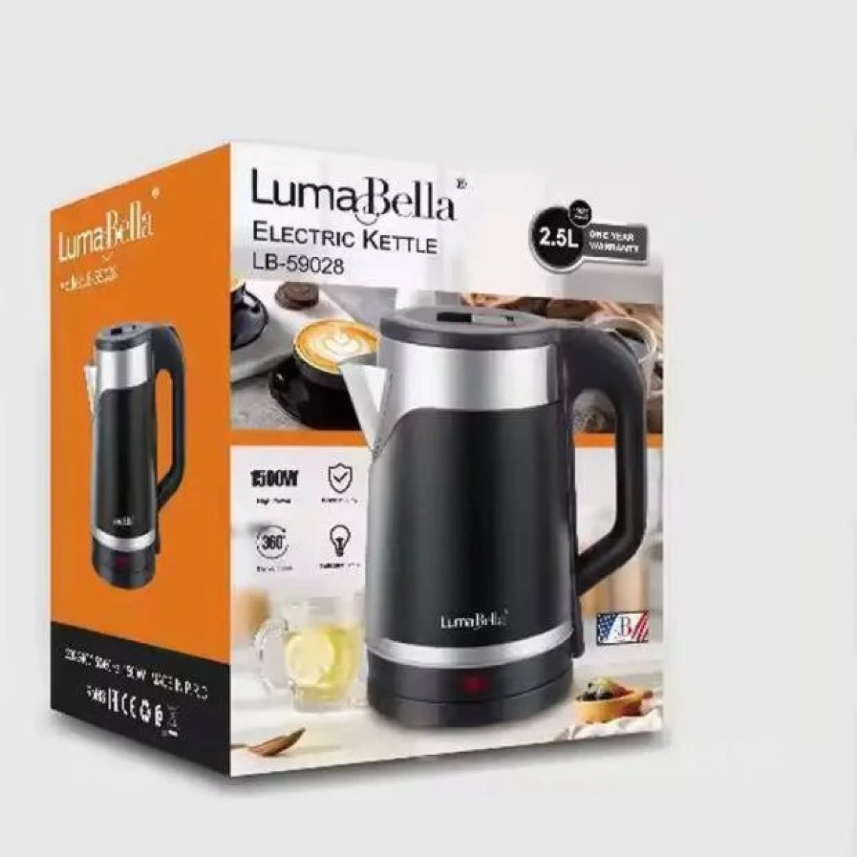 Электрический чайник LumaBella LB-59028
LumaBella LB-59028 — практичный и надёжный электрический чайник для ежедневного использования дома или в офисе. Классический дизайн и удобство в эксплуатации. (арт. 15082)