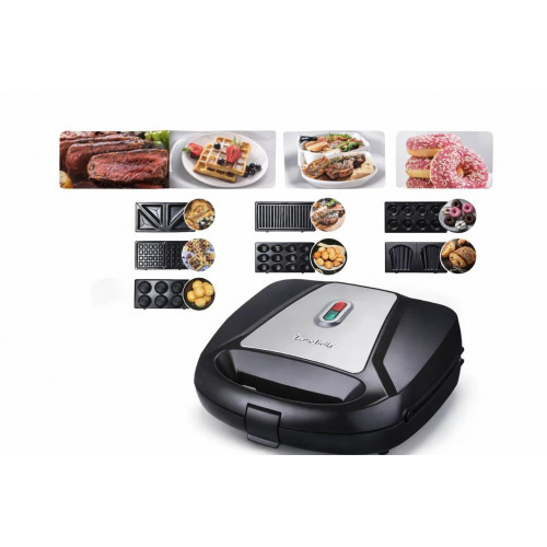 Мультифункциональный снек-мейкер LumaBella LB-58054 (7 в 1)
LumaBella LB-58054 — это удобный и стильный кухонный прибор, который заменяет сразу несколько устройств. Идеально подходит для быстрого приготовления завтраков, перекусов и десертов для всей семь