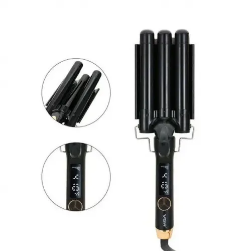 Потрійна плойка для волосся Vgr V-591, щипці для завивки волосся