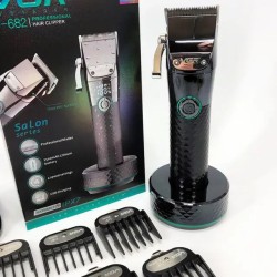 Профессиональная беспроводная машинка для стрижки VGR V-682 триммер для волос, бороды и усов на подставке