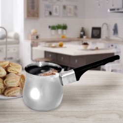 Турка MR-1661-6 Объём: 0,6 л. Высококачественная нержавеющая сталь Материал ручки: бакелит Возможно использование на всех видах плит