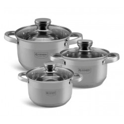 Набір каструль Edenberg 6 предметів з нержавіючої сталі (EB-4031)