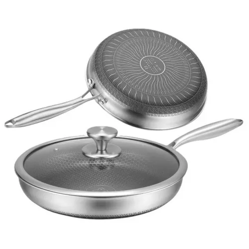 Сковорода з кришкою Edenberg 28*5 см із нержавіючої сталі з антипригарним покриттям (EB-13060)