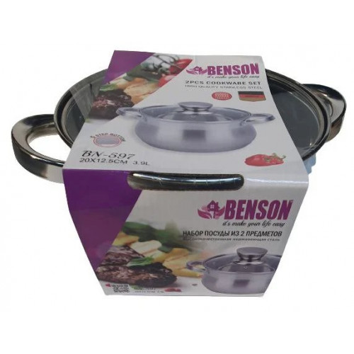 Кастрюля с крышкой 3,9 литр BN-597