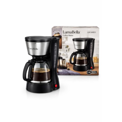 Кофеварка LumaBella LB-54001 Электрическая капельная кофеварка LumaBella — удобное решение для дома и офиса. Подходит для приготовления ароматного кофе на каждый день. Характеристики: Мощность: 800 Вт Объём стеклянного кофейника: 1,5 л Вмес