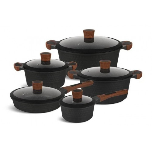 Набір посуду Edenberg з мармуровим покриттям із 10 предметів (EB-5648)