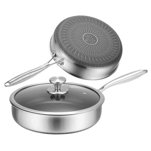 Глибока пательня EDENBERG EB-13063 (28 см, 4 л) з нержавіючої сталі, сірий