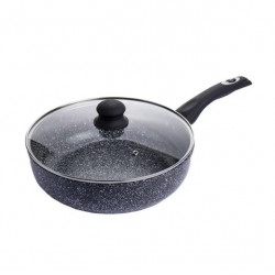 Сковорода глибока Benson з кришкою та антипригарним гранітним покриттям 26х7 см (BN-519)