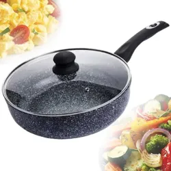 Сковорода глибока з кришкою 28 см Benson BN-520